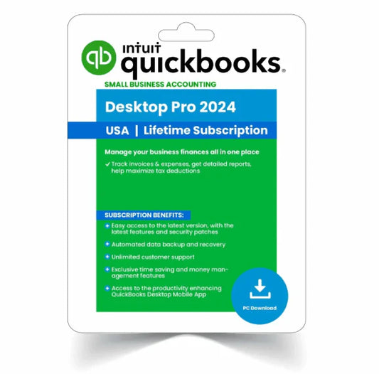 QuickBooks Desktop Pro 2024 US Lifetime for Windows